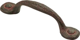 3" Refined Rustic Cabinet Pull, Rustic Iron