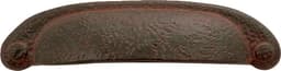 3" Refined Rustic Cup Pull, Rustic Iron