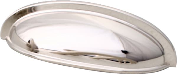 3" Traditional Cup Pull, Polished Nickel
