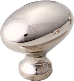 1-3/8" Traditional Oval Cabinet Knob, Polished Nickel