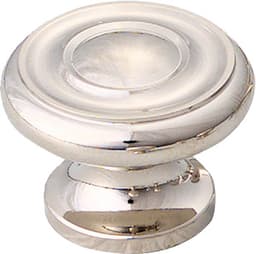 1-1/2" Traditional Round Cabinet Knob, Polished Nickel