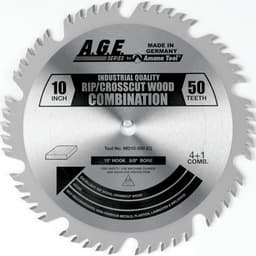 10" x 50 Teeth Combination Rip/Cross-Cut Saw Blade, 3.2mm Kerf