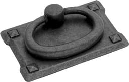 1-1/8" Old Mission Cabinet Pull, Black Mist Antique