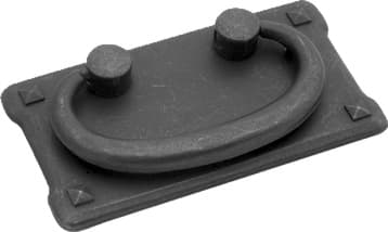 1-1/2" Old Mission Cabinet Pull, Black Mist Antique