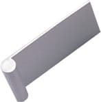 DP 1-1/2" No-Holes Edge Pull, Satin Clear Anodized