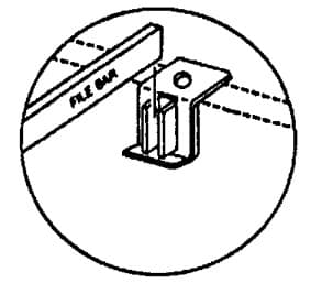 KHFB Top-Mount Hanging File Bracket, Zinc