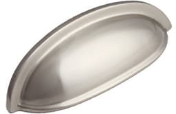 3" Traditional Designs Cup Pull, Satin Nickel, 3-3/4" Length