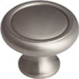 1-1/4" Traditional Round Cabinet Knob, Satin Nickel