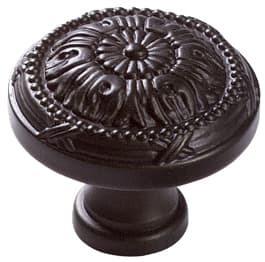 1-1/4" Versailles Round Cabinet Knob, Oil Rubbed Bronze