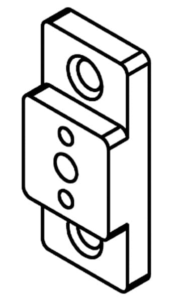 Drawer Slide Spacer, 3/8", White, 50/Box