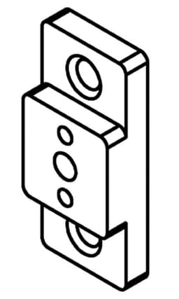 Drawer Slide Spacer, 3/8", White, 50/Box