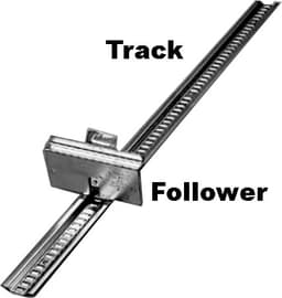 Card Index Follower Track, 4-3/4" x 2-11/16", Anochrome