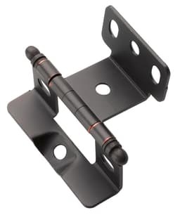 3/4" Full Wrap-Around Ball Finial Hinge, Free-Swinging, Inset, Flat Black