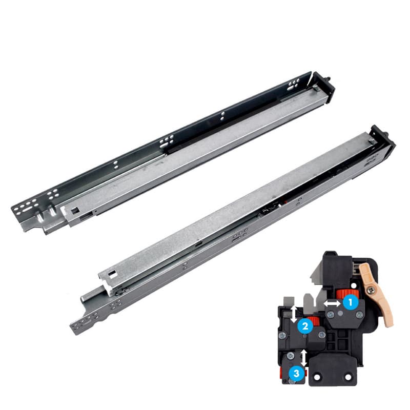 PRO600 Drawer Slide with 150lb Capacity, Full Extension, Undermount, Soft-Closing, 24