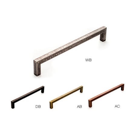 224mm Handle Pull, Matte Antique Copper, 236mm Length