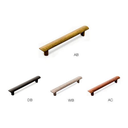 160mm Handle Pull, Matte Antique Brass, 197mm Length