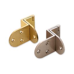 AHB Overlay Door Angle Hinge, Satin Nickel