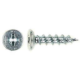 #6 x 5/8" Undercut Flat Head Hinge/Drawer Slide Screw, Phillips Drive Coarse Thread and Regular Point, Zinc, Box of Thousand by Wurth