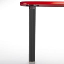 3" Diameter x 27-3/4" High Isola Single Table Leg, Brushed Steel