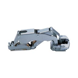 H160 European Concealed 90° Opening Hinge, 28mm Overlay, Self-Closing, Satin Chrome