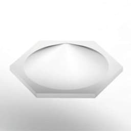7/16" Polyurethane Bumpon Quiet Protective Bumpers, Clear, Hexagon/Cone, 132 per Sheet