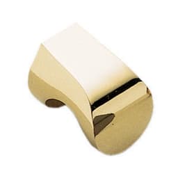 15mm Round Knob, Polished Brass, 20mm Projection