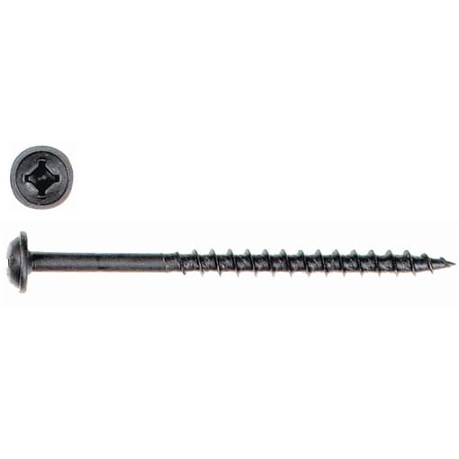 #8 x 3" Round Washer Head Installation Screw, Combo Drive Coarse Thread and Regular Point, Zinc with Zinc Head, Box of 1.5 Thousand by Wurth