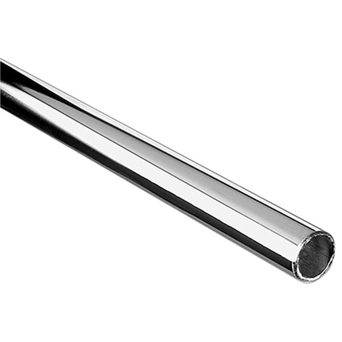 PRO 1-1/16" Diameter Steel 12' Long Round Closet Rod, Chrome Finish