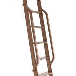 47" Wooden Handrail with Satin Brass Bolt, Clear Coat Finish, Walnut