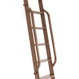 47" Wooden Handrail with Black Bolt, Clear Coat Finish, Walnut