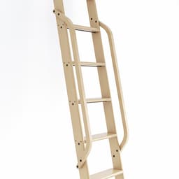47" Wooden Handrail with Black Bolt, Unfinished, White Oak