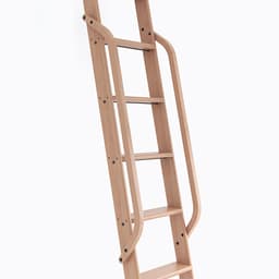 47" Wooden Handrail with Black Bolt, Unfinished, Cherry