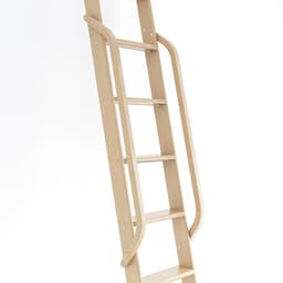 47" Wooden Handrail with Satin Nickel Bolt, Unfinished, Hickory