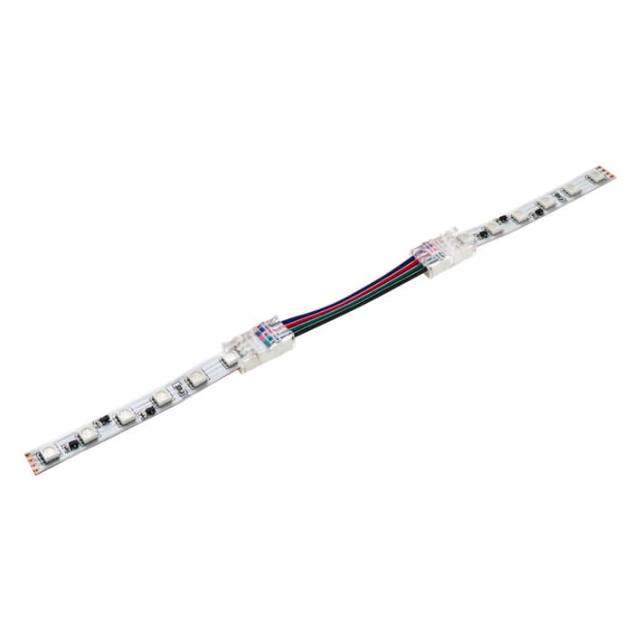 12/24VDC FlexTape RGB Link Cord, 2", White Clear