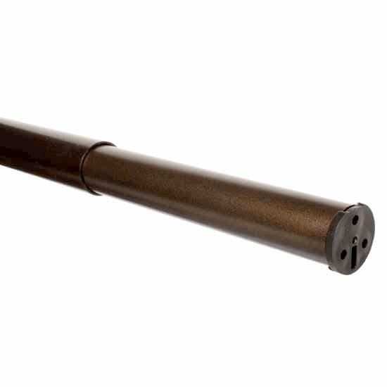 1-1/4" Diameter 72"-120" Long Adjustable Closet Rod, Chrome