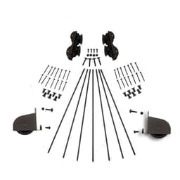 Contemporary Rolling Hardware Kit for 20" Wide Library Ladder, Oil Rubbed Bronze Finish