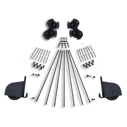 Contemporary Rolling Hardware Kit for 20" Wide Library Ladder, Black Finish