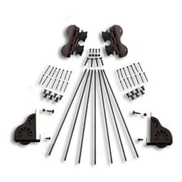 Swivel Rolling Hardware Kit with Brake for 20" Wide Library Ladder, Oil Rubbed Bronze Finish