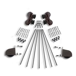 Contemporary Swivel Rolling Hardware Kit for 20" Wide Library Ladder, Oil Rubbed Bronze Finish