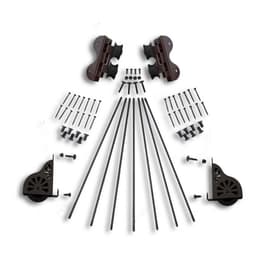Swivel Rolling Hardware Kit for 20" Wide Library Ladder, Oil Rubbed Bronze Finish