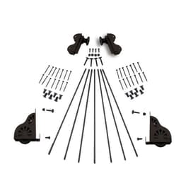 Rolling Hook Ladder Hardware Kit with Brake for 20" Wide Library Ladder, Oil Rubbed Bronze Finish
