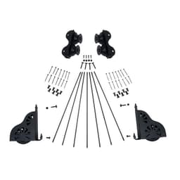 Rolling Hardware Kit with Break for 20" Wide Library Ladder, Black Finish