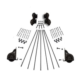 Rolling Hardware Kit for 20" Wide Library Ladder, Oil Rubbed Bronze Finish