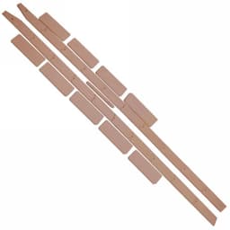 10' x 16" Wide Cherry Unassembled Library Ladder, Unfinished