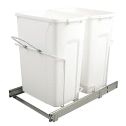 2 BIN 20 QT TRASH PULL-OUT PLATINUM, SCB15-2-20PT