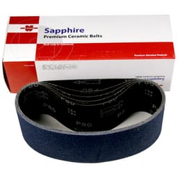 4" x 24" 50 Grit Sapphire Premium Sanding Belt, Ceramic/Aluminum Oxide on X-Weight Cloth