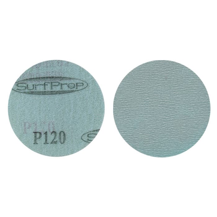 3" Hook/Loop 120 Grit No Holes Film Disc, Aluminum Oxide on Film (100/Box)