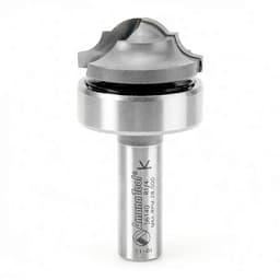 1-3/8" Dia x 9/16" Carbide Tipped Classical Plunge Core Box Bit with Upper BB 1/4" Radius, 1/2" Shank