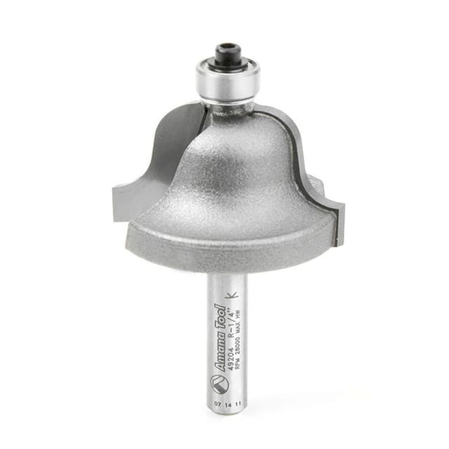 1-3/8" Dia x 13/16" Carbide Tipped Roman Ogee Bit, 1/4" Radius, 1/4" Shank