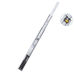 NJ-35D08 Drawer Slide with 100lb Capacity, Full Extension, Side-Mount, Soft-Closing, Zinc, 22", Bulk Box